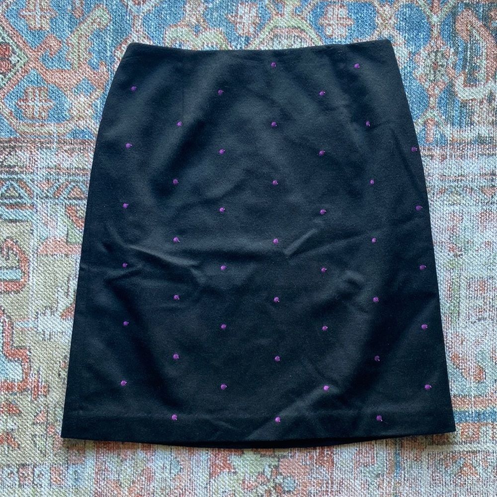 Black and Purple Polka Dot Skirt